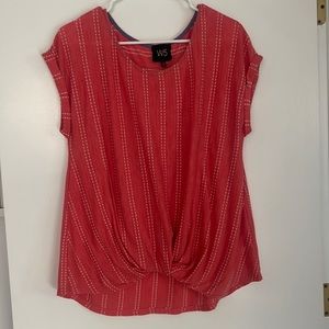 Pink and white lightweight top size Large